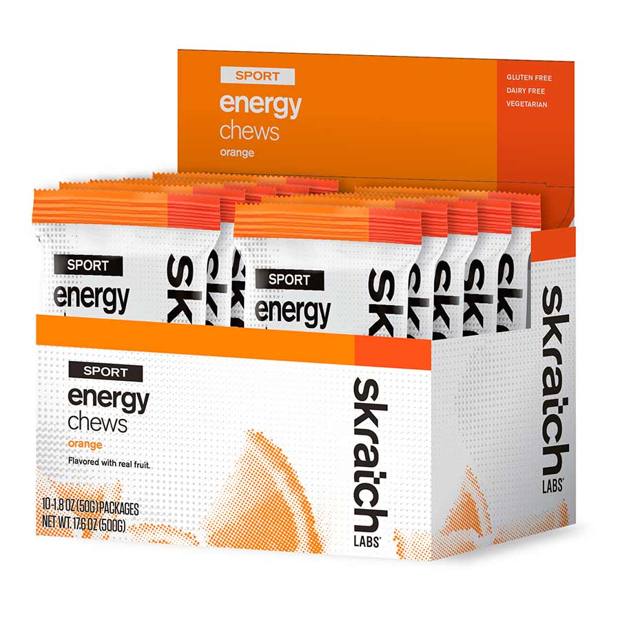 Skratch Labs, Sport Energy, Chews, Orange, 10 x 50g